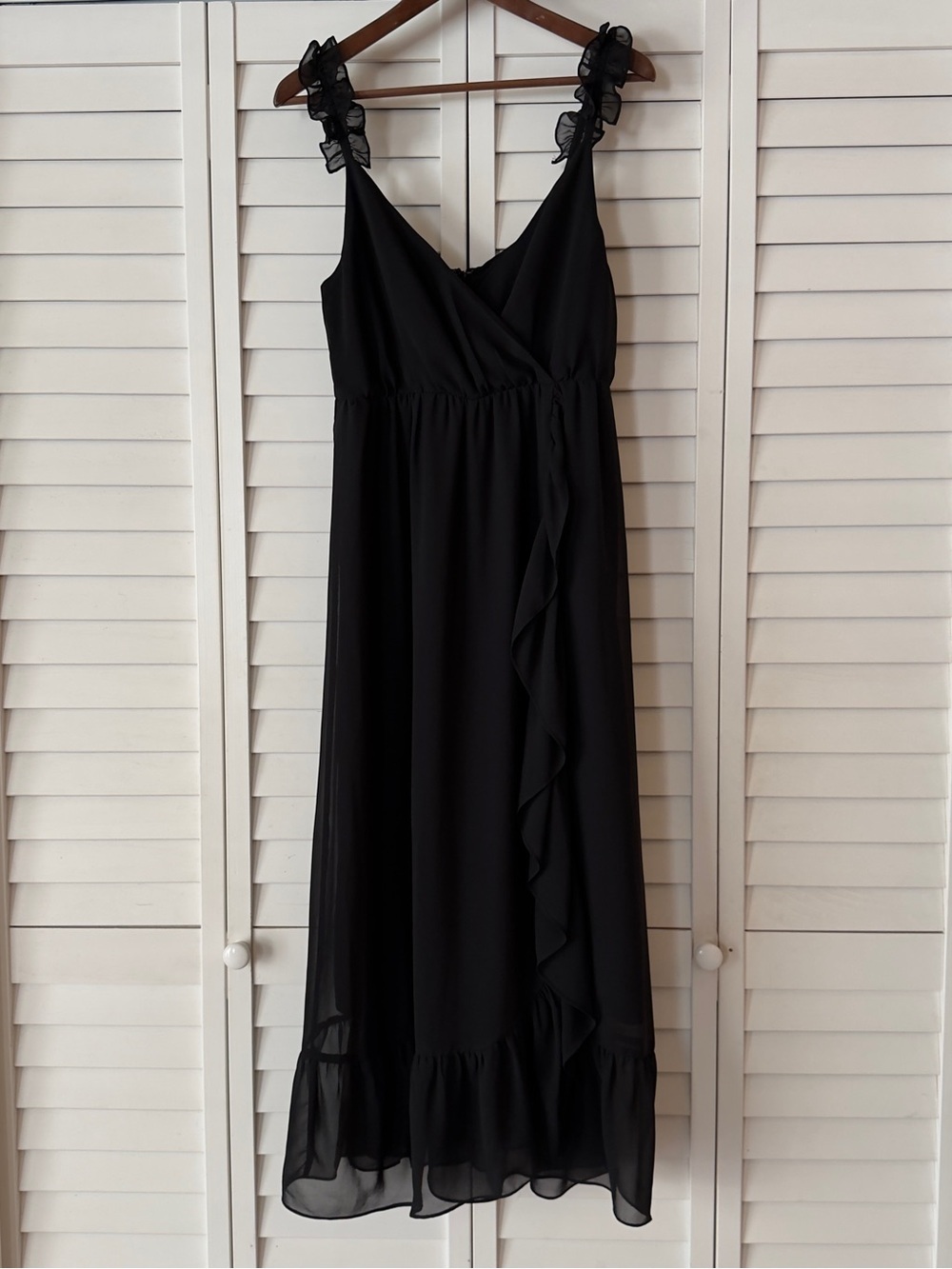 Madewell Petite Ruffle-Strap Wrap Dress - Size 4 - Picture 2 of 9